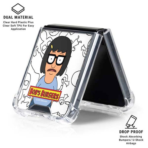 Bobs Burgers Tina Uhh Galaxy Z Flip6 Clear Case